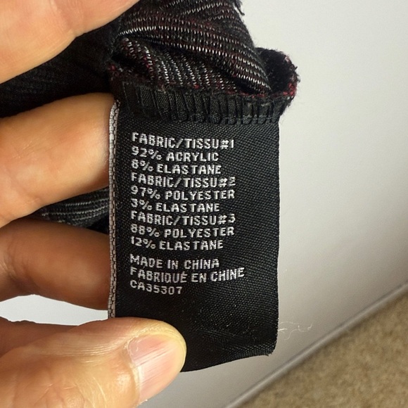 Goa Chic Artsy Red Black Faux Leather Polka Dot Embroidered Detail XL Sweater - Picture 11 of 12